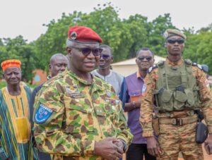 Le MDAC lors de la visite des membres du gouvernement aux populations de Mané, 28 août 2024