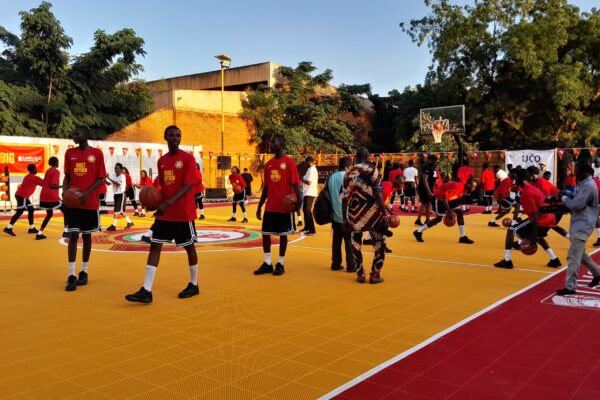 Inauguration d'un plateau de basket ball à l'UJKZ, offert par Essakane, 8 octobre 2024