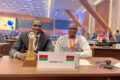 Le DG de l'énergie, Dr Alidou Koutou et le SG du ministère en charge des Mines, Doulaye Sanou lors de la cérémonie de distinction de l’Alliance solaire internationale (ISA), New Dheli en Inde du 3 au 6 novembre 2024