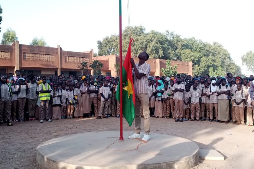 Le lancement de la campagne de sensibilisation sur les bonnes pratiques en matière de sécurité et du patriotisme, 07 novembre 2024 au Lycée municipal Rimvougré à Ouaga